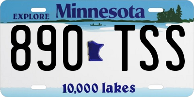 MN license plate 890TSS