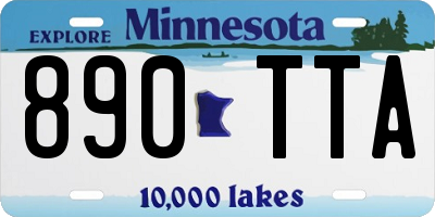 MN license plate 890TTA