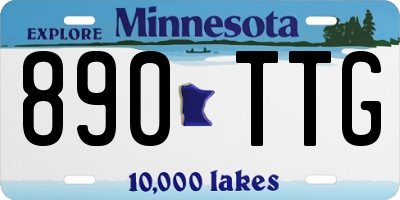 MN license plate 890TTG