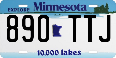 MN license plate 890TTJ