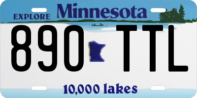 MN license plate 890TTL