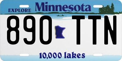 MN license plate 890TTN