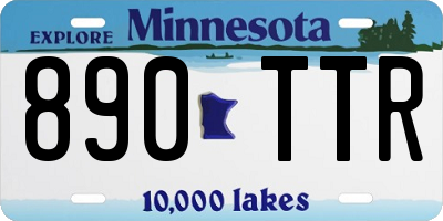 MN license plate 890TTR
