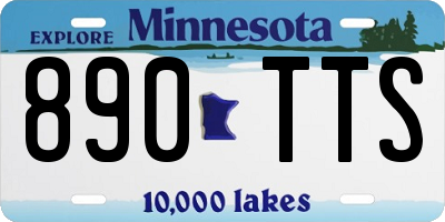 MN license plate 890TTS