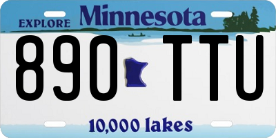 MN license plate 890TTU