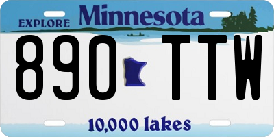 MN license plate 890TTW