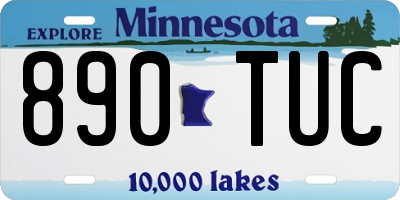 MN license plate 890TUC