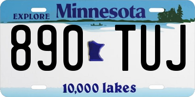 MN license plate 890TUJ