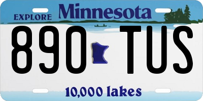 MN license plate 890TUS