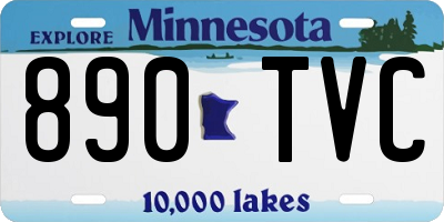 MN license plate 890TVC