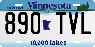 MN license plate 890TVL
