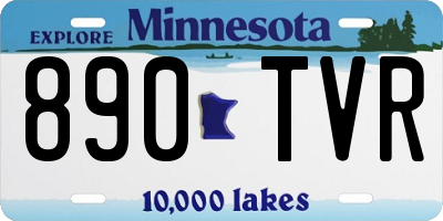 MN license plate 890TVR