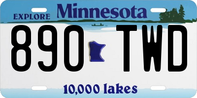 MN license plate 890TWD