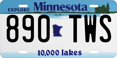 MN license plate 890TWS