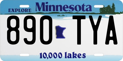 MN license plate 890TYA