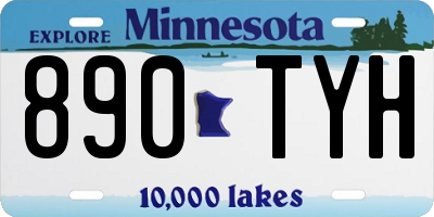 MN license plate 890TYH