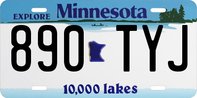 MN license plate 890TYJ