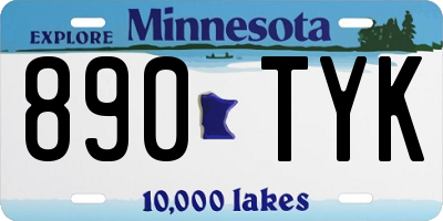 MN license plate 890TYK