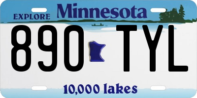 MN license plate 890TYL