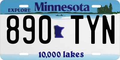 MN license plate 890TYN