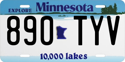 MN license plate 890TYV