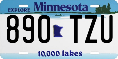 MN license plate 890TZU