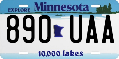 MN license plate 890UAA