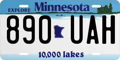 MN license plate 890UAH