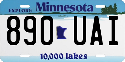 MN license plate 890UAI