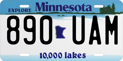 MN license plate 890UAM