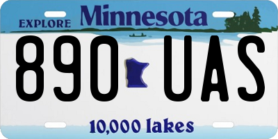 MN license plate 890UAS