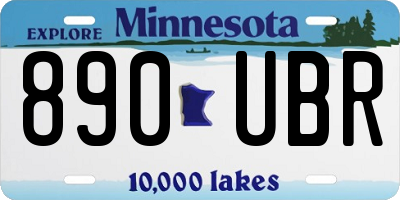 MN license plate 890UBR
