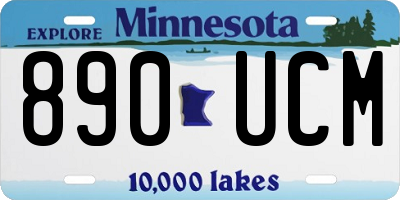 MN license plate 890UCM