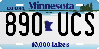 MN license plate 890UCS