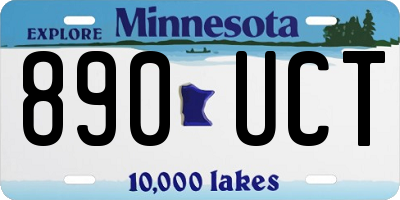 MN license plate 890UCT