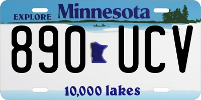 MN license plate 890UCV