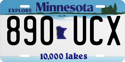 MN license plate 890UCX