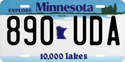 MN license plate 890UDA