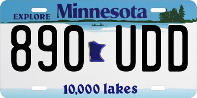 MN license plate 890UDD