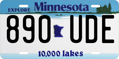 MN license plate 890UDE