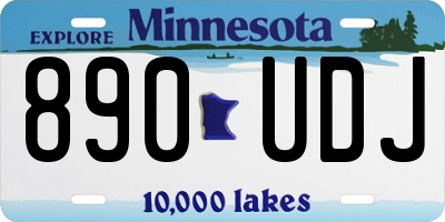 MN license plate 890UDJ