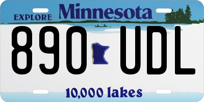 MN license plate 890UDL