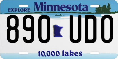 MN license plate 890UDO