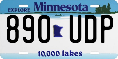 MN license plate 890UDP