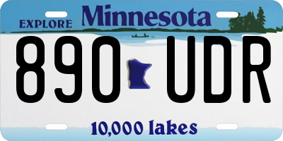 MN license plate 890UDR
