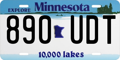 MN license plate 890UDT