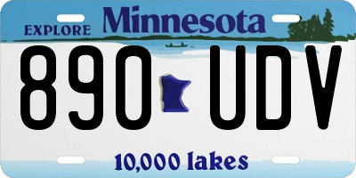 MN license plate 890UDV