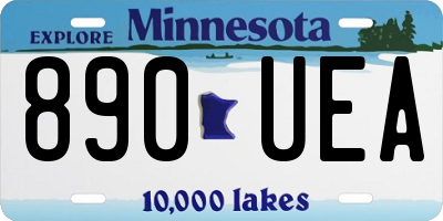 MN license plate 890UEA