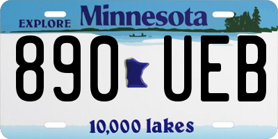 MN license plate 890UEB