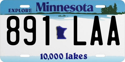 MN license plate 891LAA